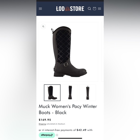 Muck Women's Pacy Winter Boots - Black size 7 - Picture 10 of 10